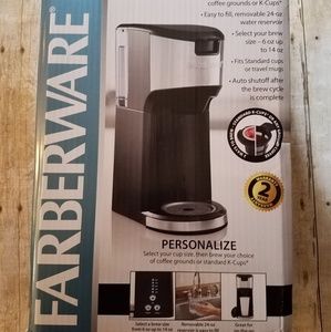 Farberware single serve k-cup and brew coffee